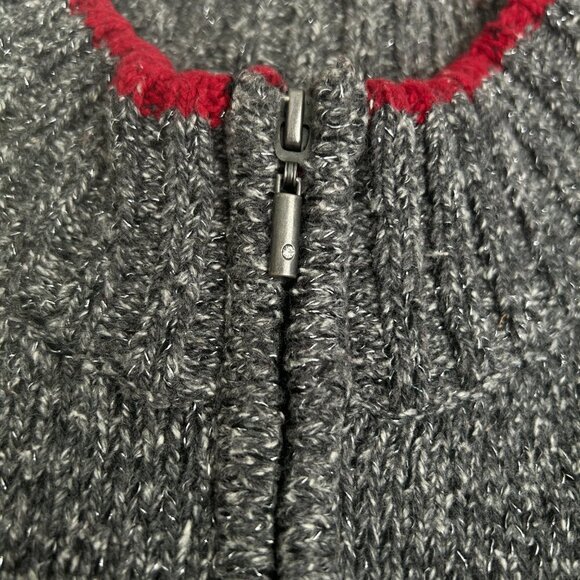 Northern Reflections Women's Heathered‎ Knit Vest Fair Isle Sz XL Zipper Sparkle - Picture 5 of 6